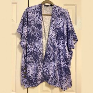 Susan Graver Weekend leopard print short sleeve cardigan